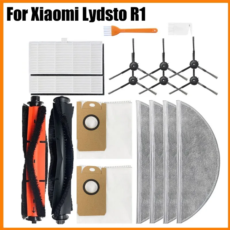 Hepa-Filter Mopp Tuch Staub Taschen Ersatzteile Ersatz für Xiaomi Lydsto R1 Robotic Staubsauger Hauptseite Pinsel Zubehör Image