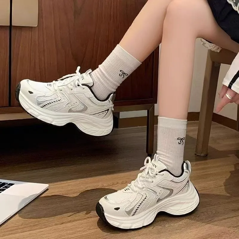 Frühling und Herbst Elegante Atmungsaktive Dickbesohlte Sport- und Freizeitschuhe Modische Bestseller Neue Bequeme Damenschuhe