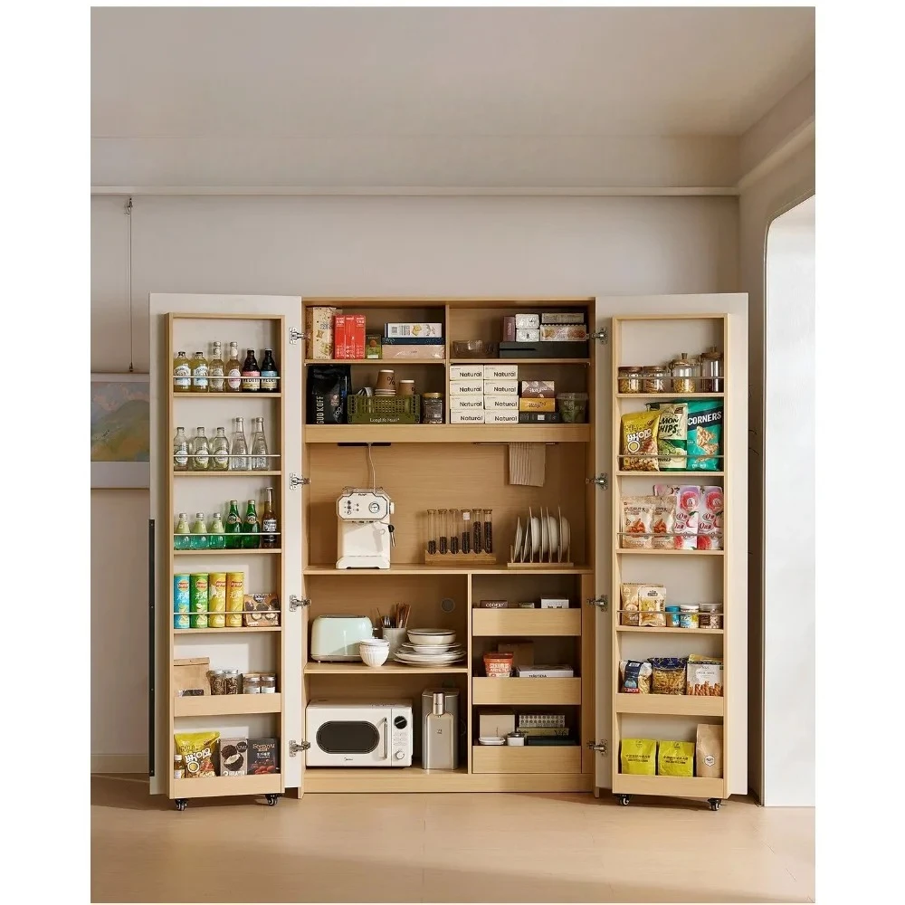 Wandmontierter Aufbewahrungsschrank für Zuhause, Mehrzweck-Vorratsschrank für Snacks & Küchenutensilien, Wohnzimmerschrank