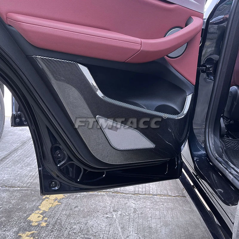 ABS Carbon Faser Innere Tor Tür Panel Schutz Anti Kick Abdeckung Innen Aufkleber Für BMW 1 3 5 7 Serie g20 X1 X3 X4 G01 G02 Image
