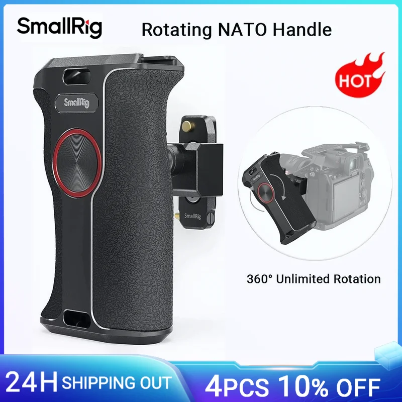 SmallRig 360 Grad drehbarer Handgriff NATO-Kamera Linker Seitengriff für DLSR für Sony Kamerakäfig/Gehäuse mit NATO-Schiene 3260 Image