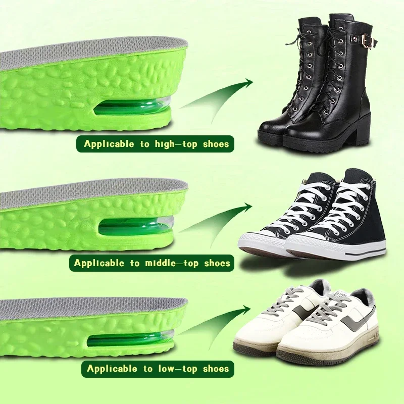 Unisex Luftdämpfende Anti-Geruchs-Schuheinlagen Höhenerhöhende Einlegesohlen für Sportschuhe Qualitäts-Sohleneinlagen für Herren Image