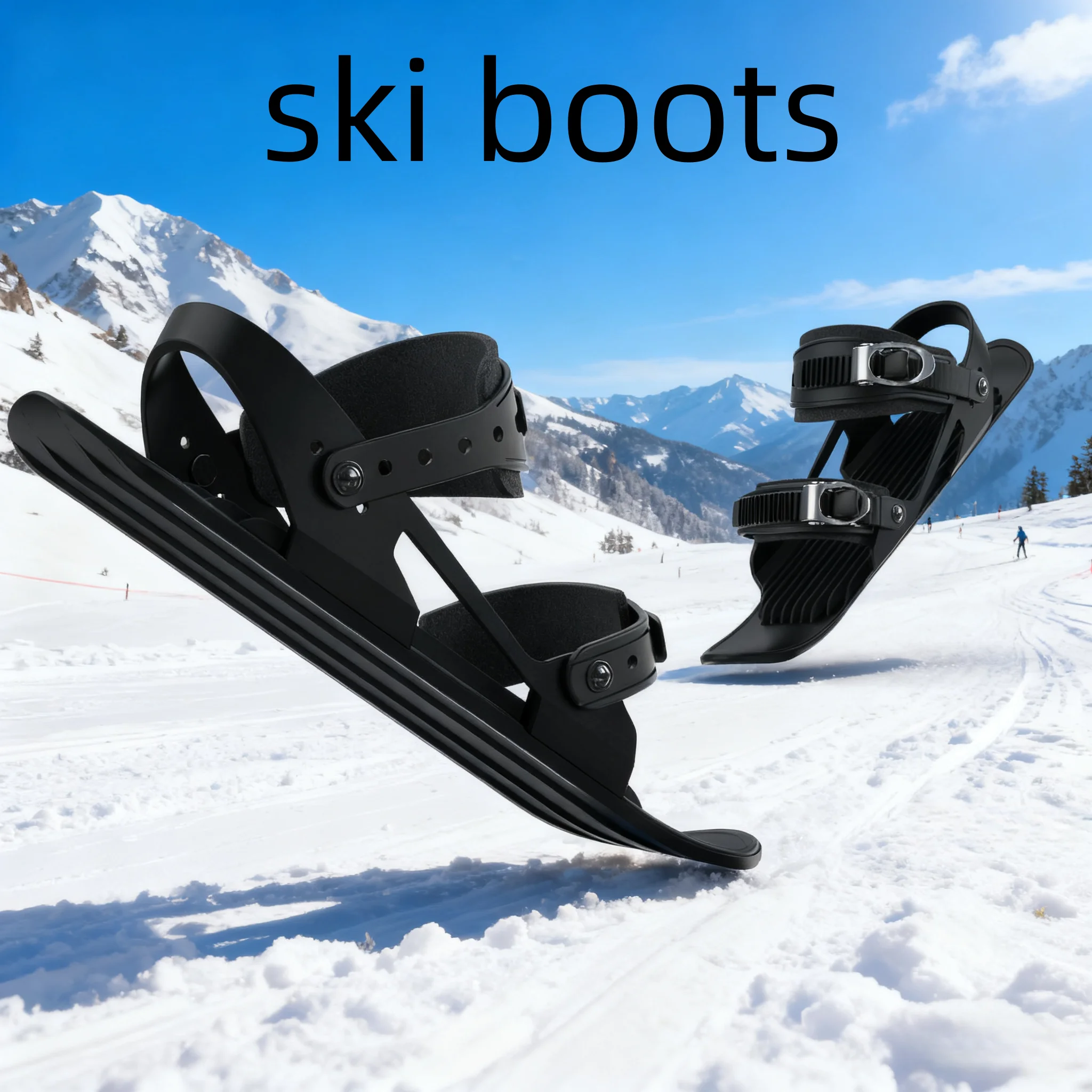 Kinder Mini Einstellbare Ski Skates Tragbare Snowboard Schuhe Winter Outdoor Sport Ausrüstung Shortboard Bindung Skifahren Footwea