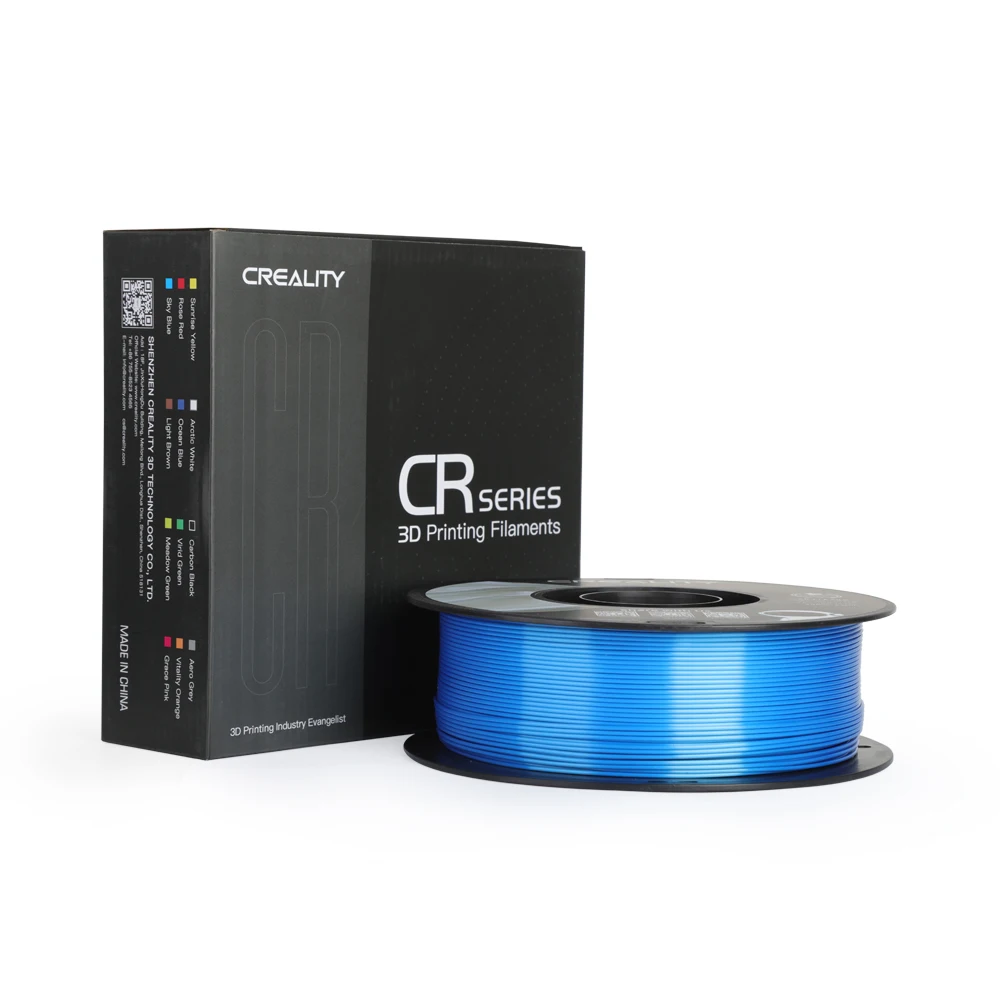 Creality CR Silk PLA 3D-Drucker-Filament, 1,75 mm Durchmesser, 1 kg, 3D-Druck-Verbrauchsmaterialien, einfach zu verwenden, blau Image