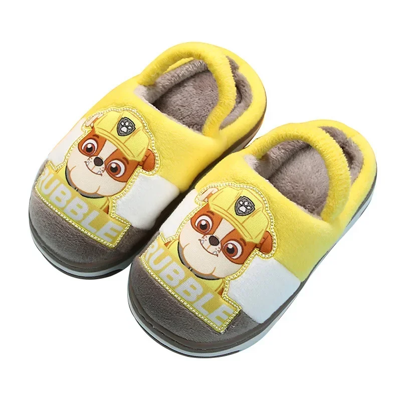 Original Paw Patrol Chase Kleinkind-Hausschuhe, niedliches gesticktes Charakter-Design, gemütliches Futter, grau und blau, bequeme Innenschuhe