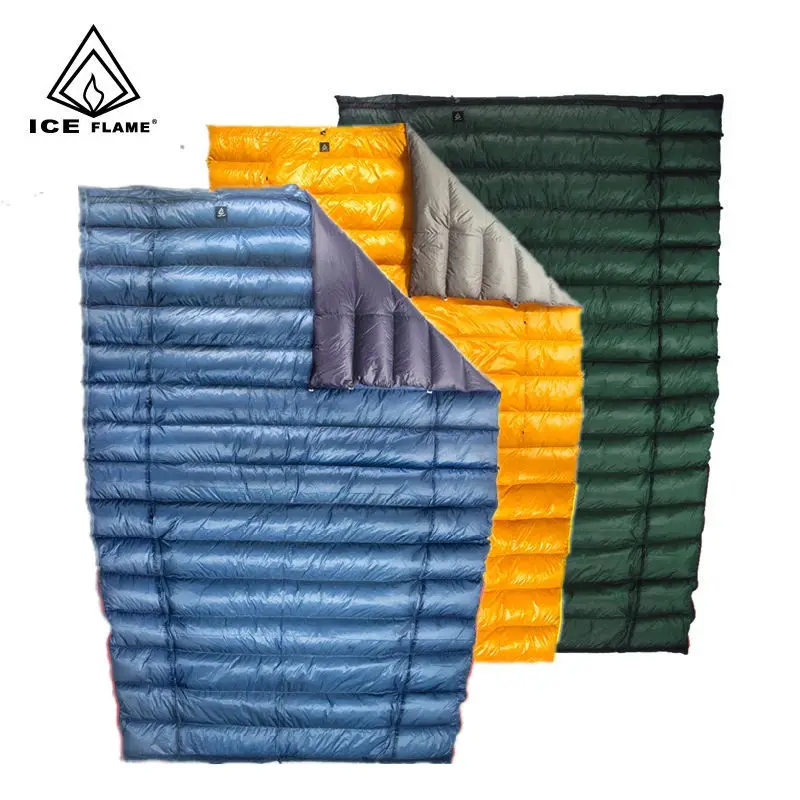 Eis Flamme UL Weiße Gans Unten Quilt Ultraleicht Umschlag Ente Schlafsack Matte Underquilt Für Hängematte Rucksack Camping Wandern Image