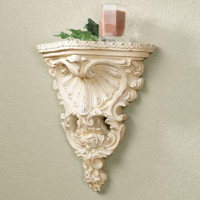 Mersey Acanthus Wall Shelf Off White , Off White