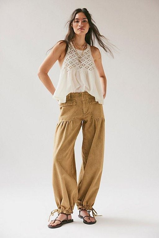Lotus Balloon Jeans - Metallic - Free People Jeans