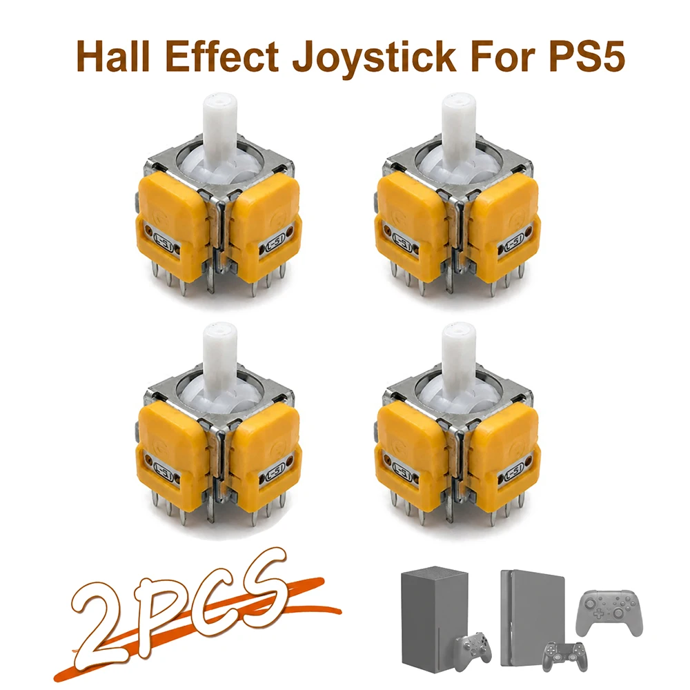 2Pcs 3D Analog Sensor Hall Effect Analog Joystick Replacement Repair Game Controller Thumb Stick For PS5/PS4/Xbox One/Switch Pro
