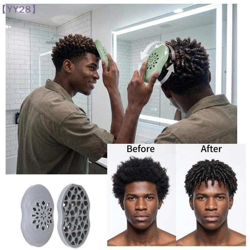 【YY28】Professionelle Lockenbürste für afrikanisches Haar, Magic Coil Wave, wiederverwendbare Dreadlock Afro-Haarbürste, Lockenwickler, Haarstyling-Werkzeug {Y} Image