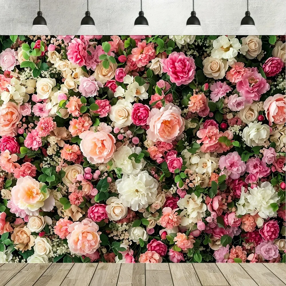 Frühlingsrosen, Banner-Hintergründe zum Thema Hochzeit und Valentinstag, Geburtstagsfeiern für Erwachsene, Partydekorationen, Fotohintergrund Image