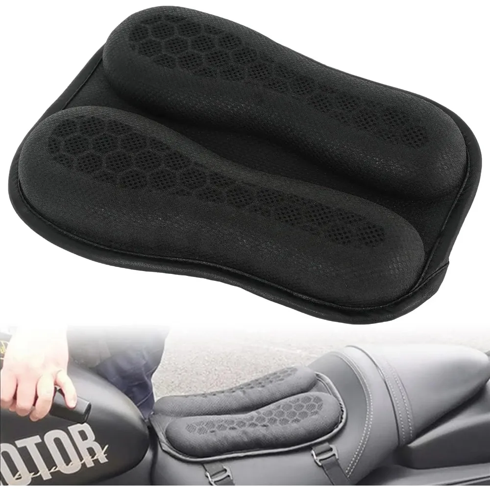 Motorrad-Sitzkissen, faltbar, Gel-Sitzbezug, universelle 3D-Wabenstruktur, atmungsaktiv, für lange Fahrten