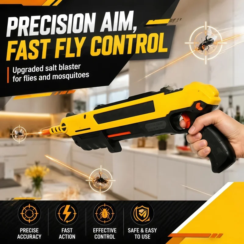 2026 Verbesserte Bug-A-Salt-Gun 3.0 Salz-Schrotflinte Fliegen- und Mückenkiller Insekten-Spielzeug für Erwachsene Schädlingsbekämpfung Salz-Shooter Neues Modell Leistungsstark Image