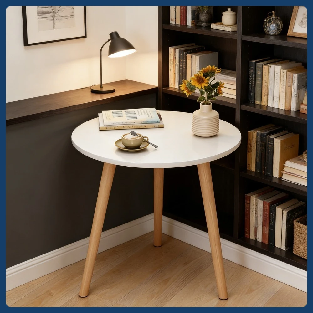 Sofa-Beistelltisch, Wohnzimmer, Haushaltstisch, kleiner Couchtisch, moderner und minimalistischer kleiner runder Tisch, kreativer Beistelltisch Image