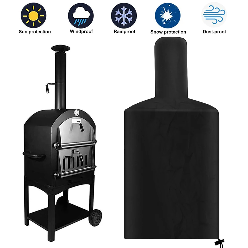 Pizza ofen abdeckung Oxford-Tuch wasserdichte Grill ofen abdeckung wetterfeste Pizza ofens chutz hülle im Freien 170x65x55 cm Image
