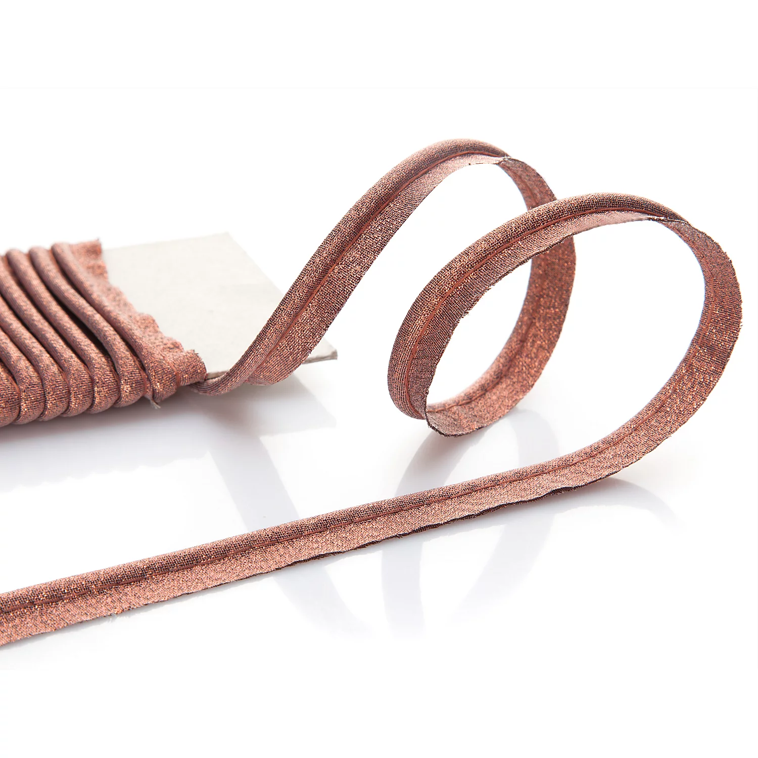 buttinette Paspelband, kupfer glitzernd, 4 mm Ø, 5 m