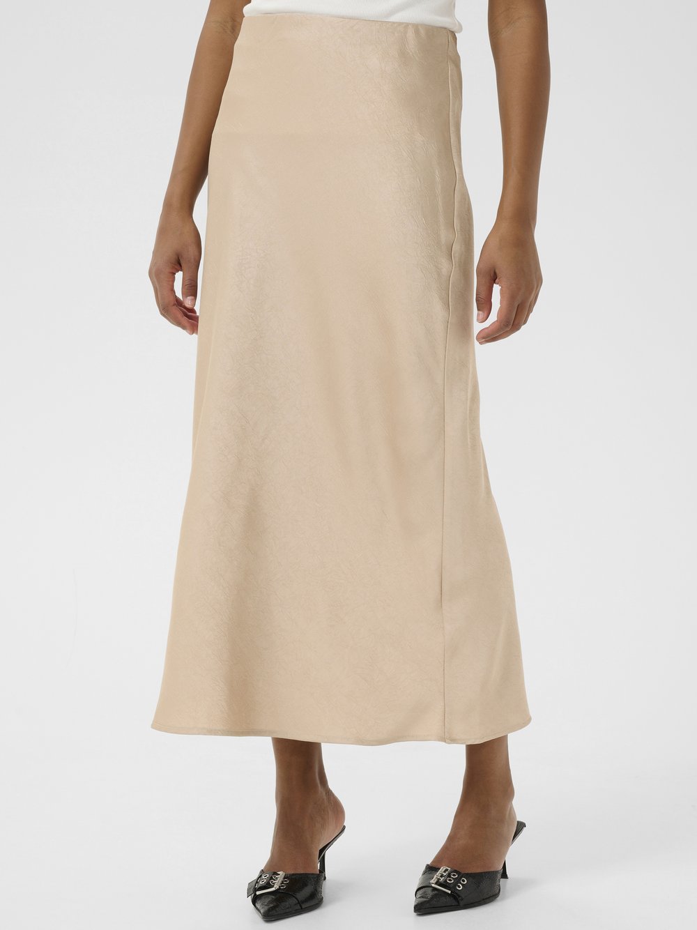 Kaffe Rock KAmolly Hohe Taille Damen beige, 42
