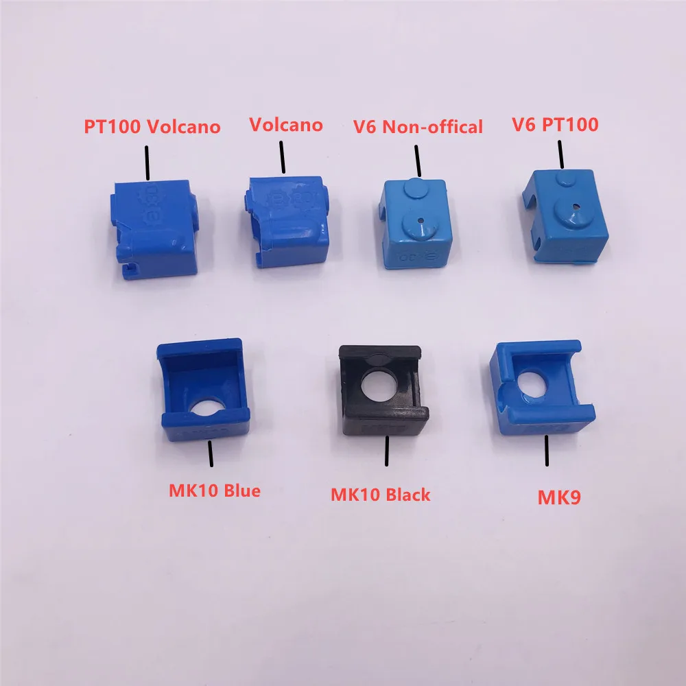 1 stücke silikons ocken für e3d v6 mk8 mk9/mk10/volnaco beheizte block hülse hotend schutz abdeckung für 3d drucker heiz blöcke Image