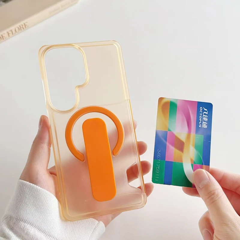 Luxuriöse Clip-on Unsichtbare Standhülle für Magsafe für Samsung Galaxy S26Ultra S24 25 Plus Stoßfeste Schutzhülle Image