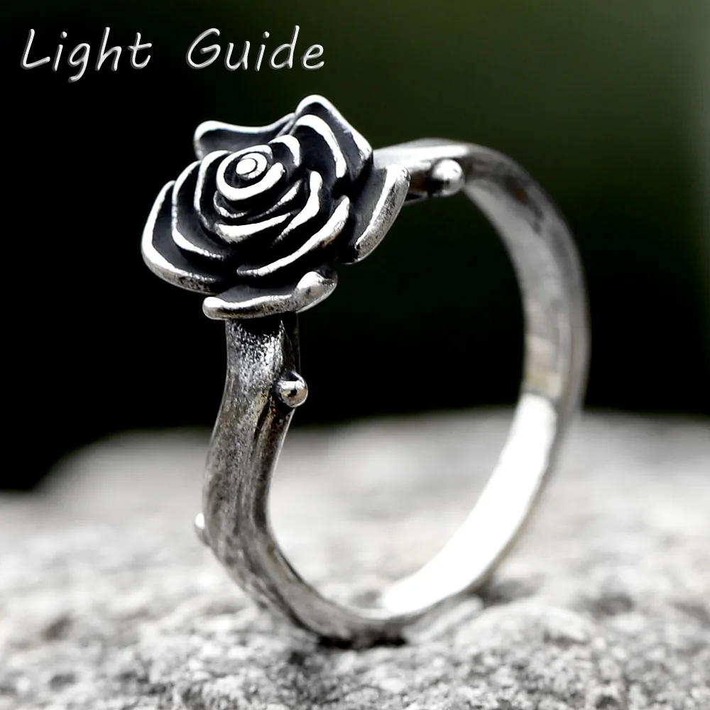 2023 Vintage-Blumenring für Herren im Gothic-Stil, Amulett, Hexerei, Wicca, Großhandel, lässiger Schmuck, Hochzeitsgeschenk, kostenloser Versand Image