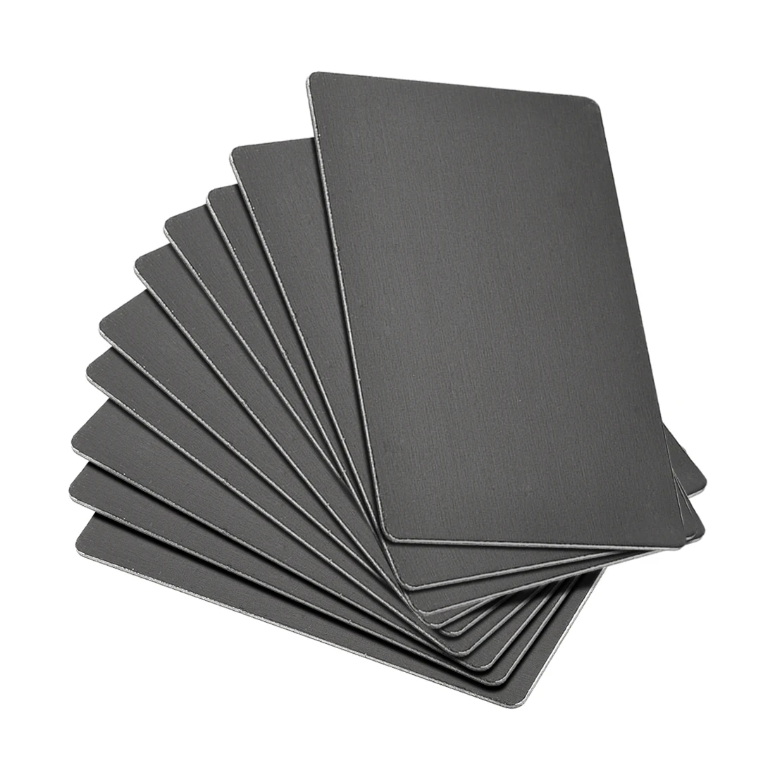 Uxcell 10 Stück leere Metallkarte, 100 x 60 x 0,8 mm, eloxierte Aluminiumplatte für DIY-Laserdruck, Gravur, Blau Image