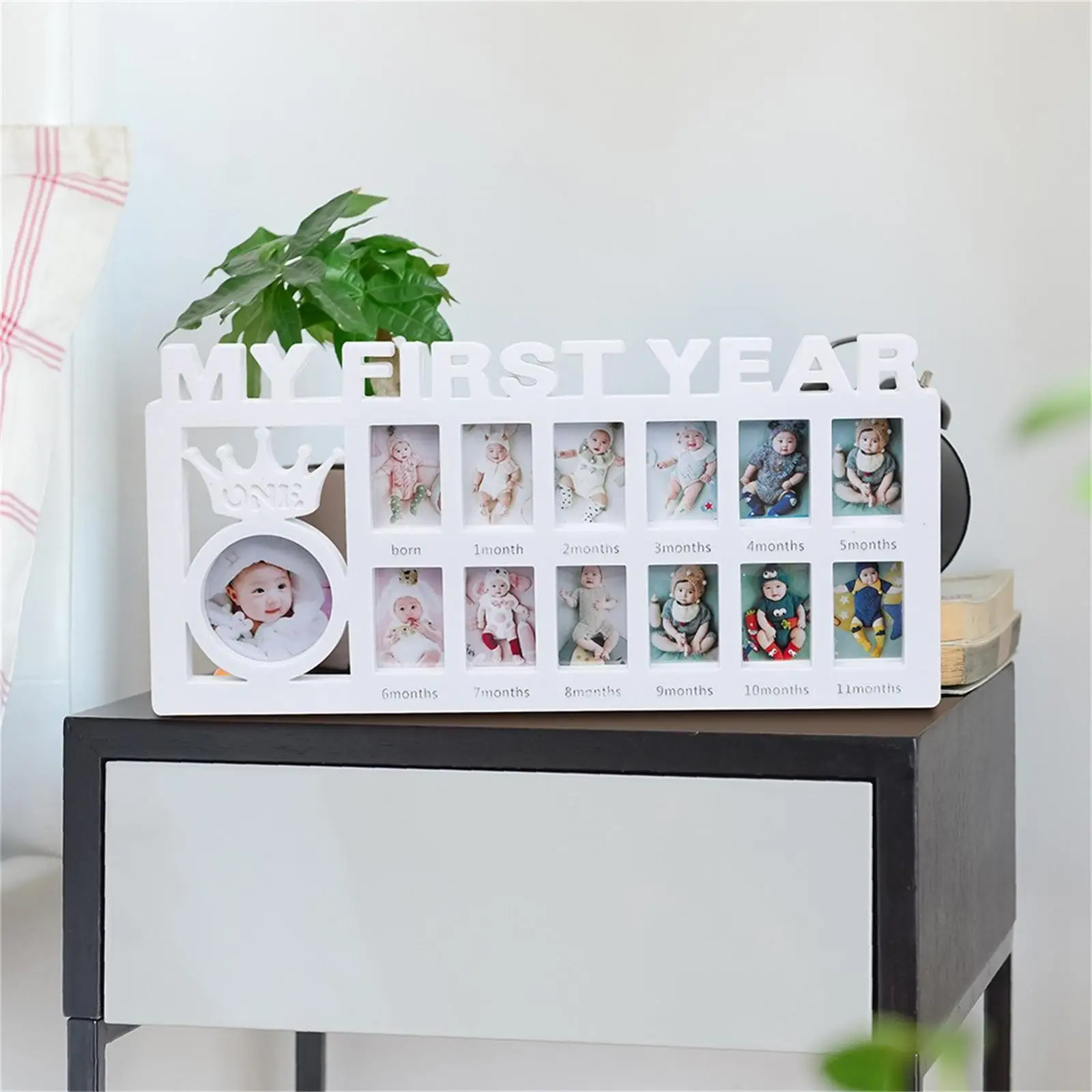 0–12 Monate Bilder, Fotorahmen, Souvenirs, Kinder wachsende Erinnerung, Erfassen Sie jeden kostbaren Moment Ihrer Babys Geschenke Image