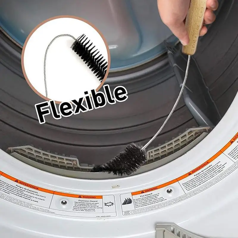 【C】2PCS Washing Machine Cleaning Brush Drum Washing Machine Brush Dryer Vent And Duct Brush Multi-Purpose Crevice Brush