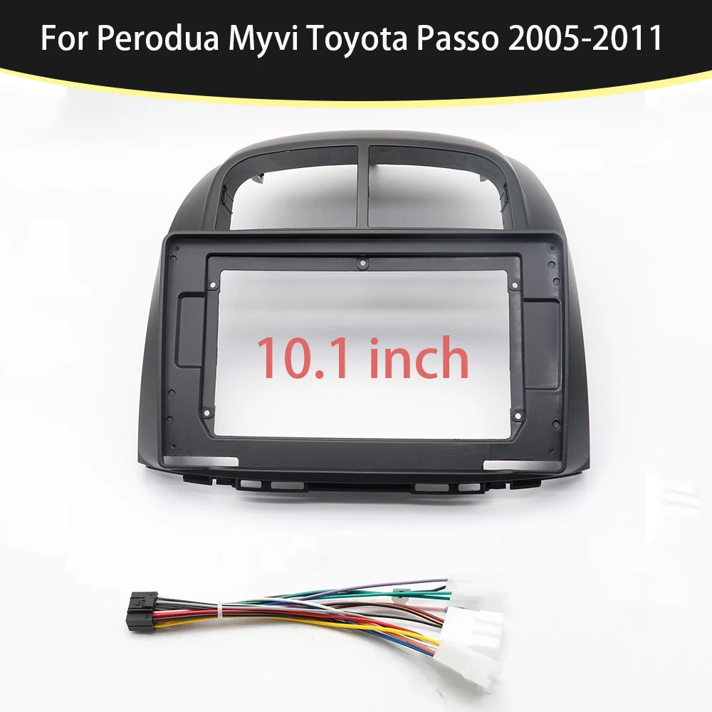 10,1 Zoll Auto Blende Rahmen Adapter für Toyota Passo Daihatsu Boon Sirion Subaru Justy Perodua Myvi Android Radio Dash Panel Kit Image