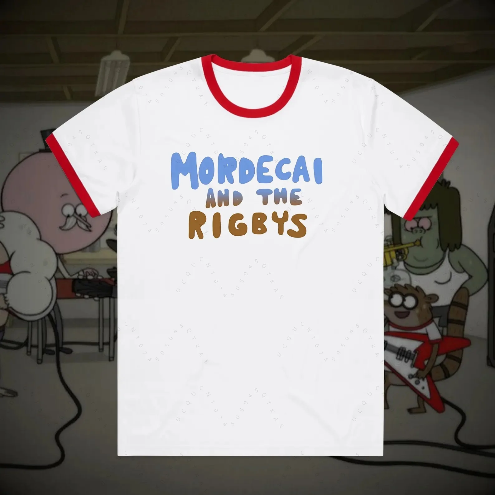 Mordecai and the Rigbys Ringer T-Shirt TV-Serie Grafik-T-Shirt Lustige TV-Show Cartoon Unisex Cosplay T-Shirt Streetwear Herren-T-Shirt