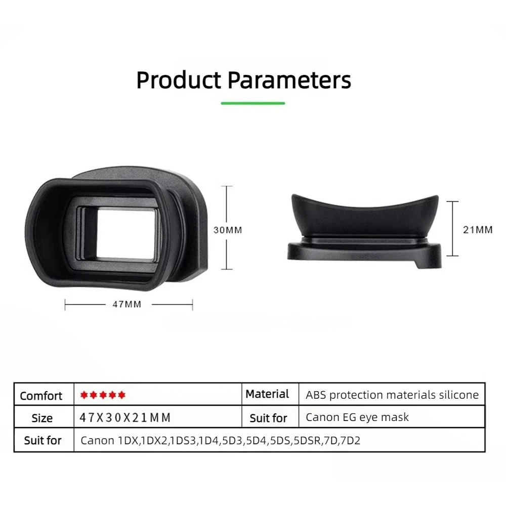 Gummi-Augenmuschel-Abdeckung für Canon 1DX 1DX2 1D X II 1DS3 1D4 5D3 5D Mark III IV 5D4 5DS 5DSR 7D II 7D2 Kamera-Zubehör Image