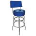 Trademark Global Swivel 31" Bar Stool Upholstered/Metal in Gray | 41.75 H x 20 W x 20 D in | Wayfair NBA1100-MG