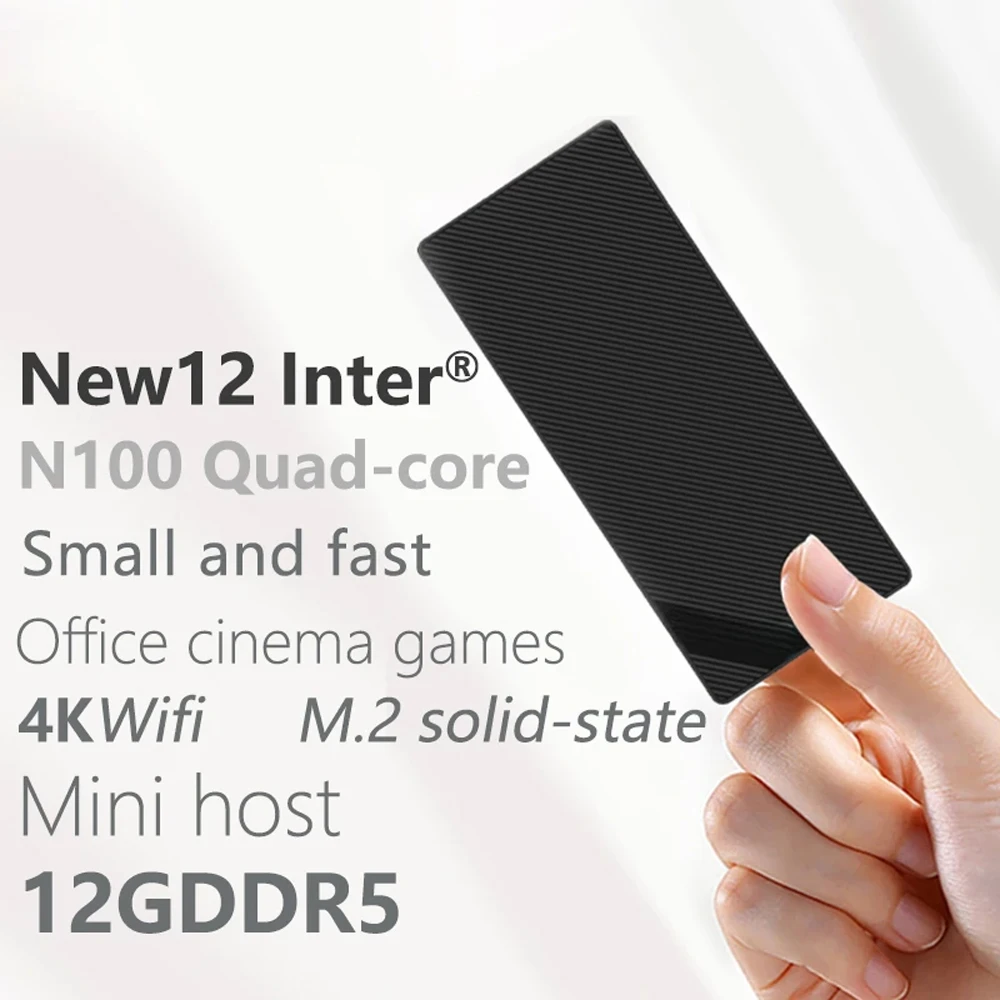 Alder Lake N100 N150 Windows 11 Palm Mini PC Stick HTPC DDR5 12GB 16GB 256GB NVME SSD WIFI BT 4K 1000M Desktop Computer TV BOX