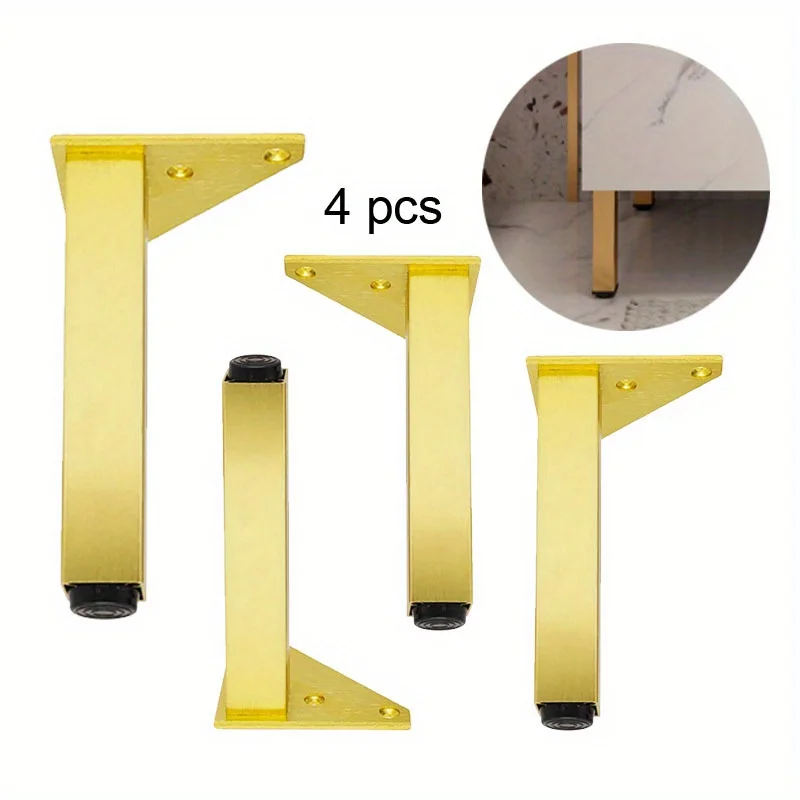 4pcs DIY Replacement Feet Furniture Legs Mounted Style Furniture Coffee Table Feet Metal Furniture Leg for Sofa Cabinet Side