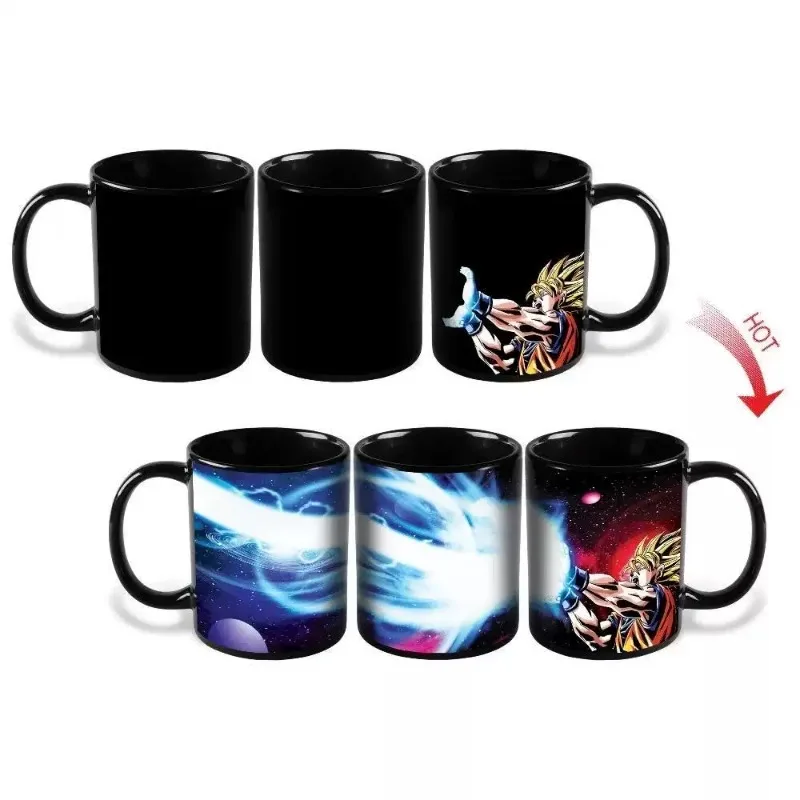 Dragon Ball Color Changing Mug Son Goku Son Gohan Anime Peripheral Office Household Mug Cute Cartoon Originality Ceramic Cup