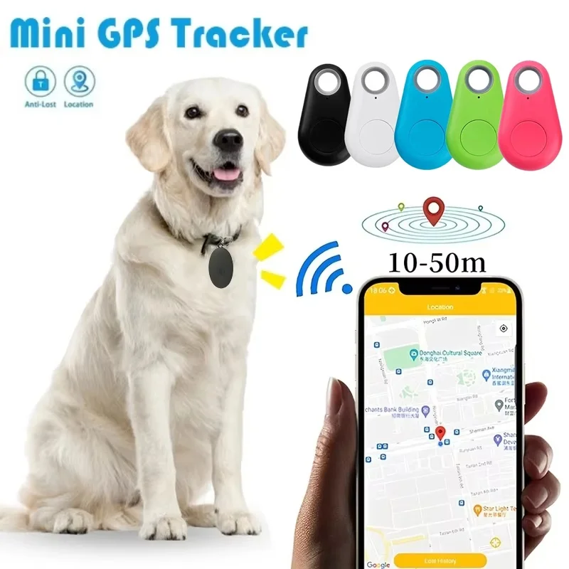 Mini GPS Locator Anti-Lost Alarm Wallet Keychain Smart Tag Bluetooth Tracer Keychain Dog Pet Car Tracker Key Finder Accessories