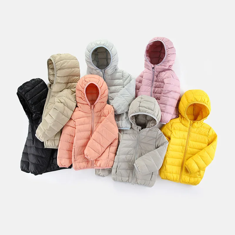 Doudoune à capuche pour enfants, vêtements pour bébés, doudoune, en coton rembourré, manteau de couleur pure, nouvelle collection