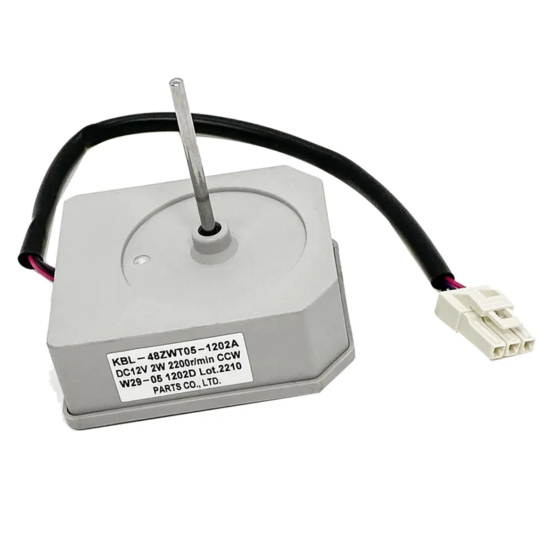 ABHU DC12V moteur de ventilateur de réfrigérateur KBL-48ZWT05-1202A pour Chef magique, réfrigérateur Frigidaire, TCL, réfrigérateur Omar, 2W 2200R/Min CCW