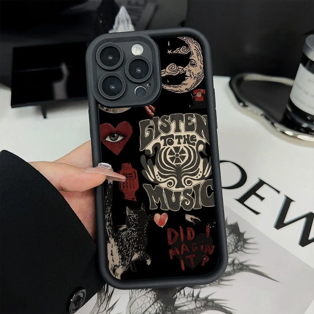 Eine trendige High-Tube-Telefon-Anti-Drop-Schutzhülle mit speziellem Liebesmuster, geeignet für Telefone der iPhone 17, 16, 15, Plus, Pro, Max – kann als Geschenk verwendet werden Image