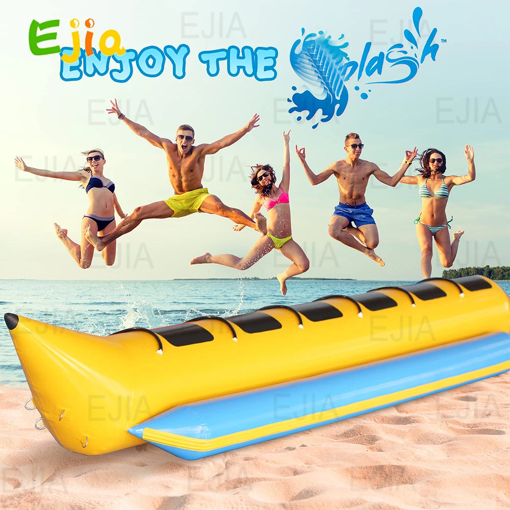 5/6 Sitze Kommerzielles aufblasbares Wassersportspielzeug AirFly Bananenboot 5/6 Personen Wasserspiele Fliegenfisch Bananenboot für Wasserpark Image