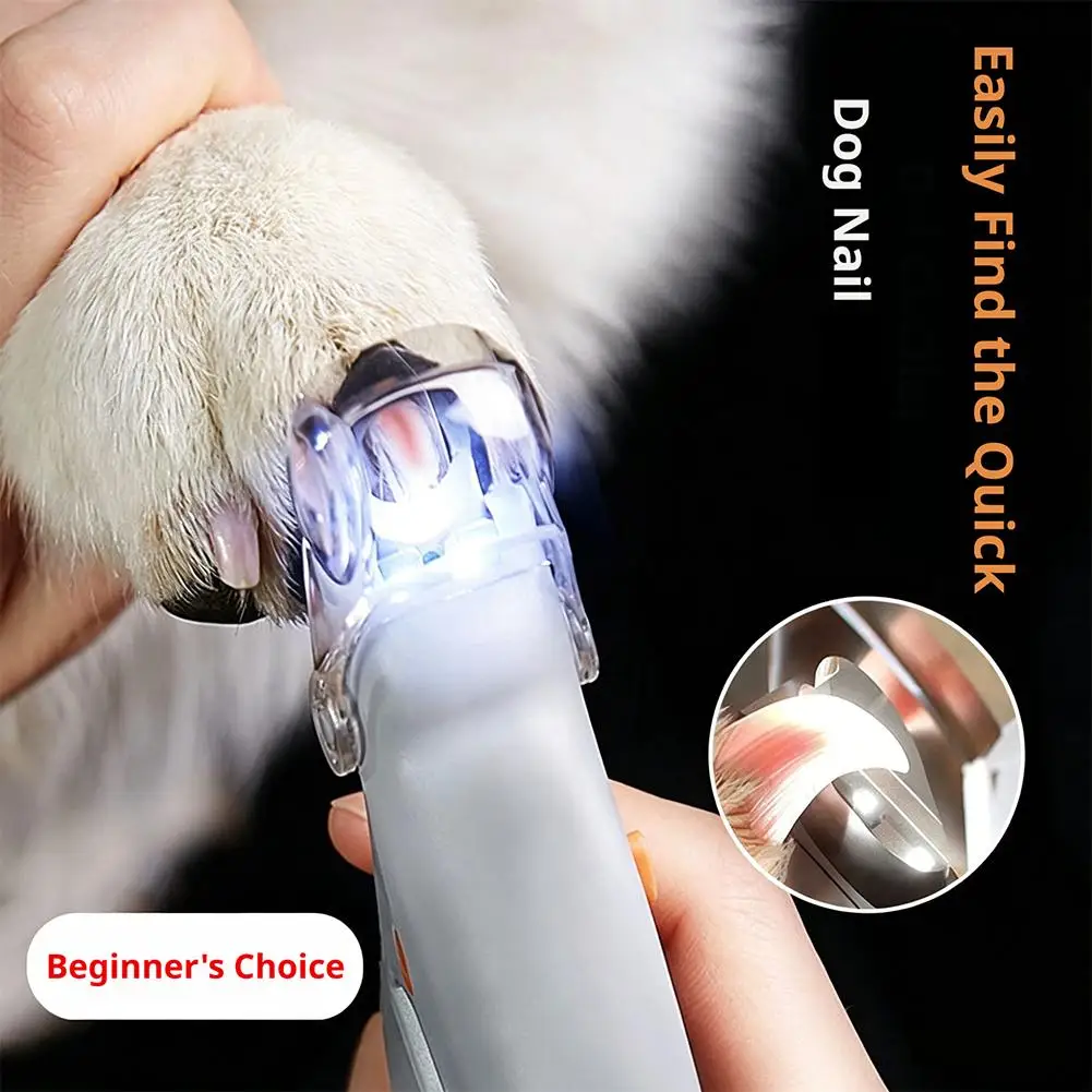 Professioneller Krallenschneider für Haustiere mit LED-Licht, Anti-Spritz-Schutz für Katzen und Hunde, Pflegezubehör für Welpen und Kätzchen Image