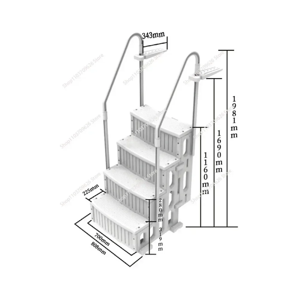 Échelle de piscine 2026 en plastique pour piscine hors sol, accessoires de piscine PISCINE