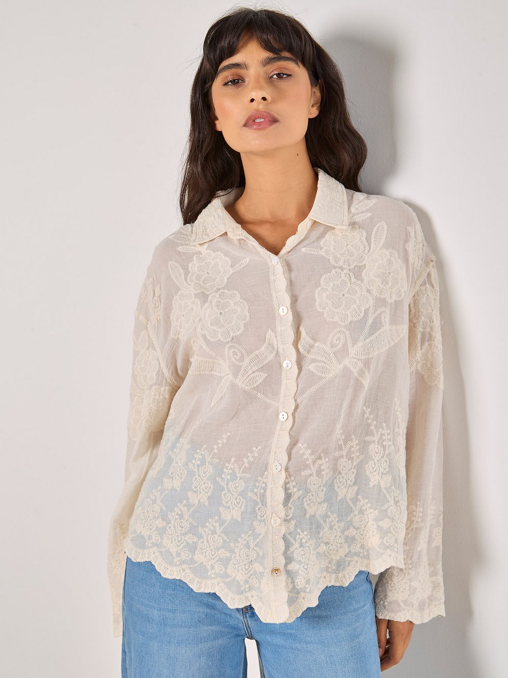 Apricot Bluse Damen beige, 38-40 Image