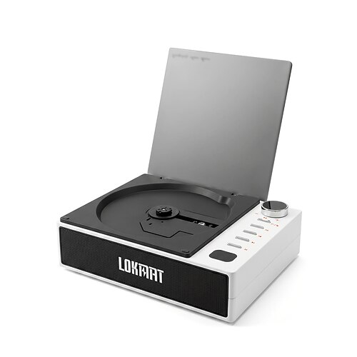 Lokmat Loktar Bluetooth-CD-Player für Zuhause mit integrierten Lautsprechern, UKW-Radio, optischem Eingang, Desktop-CD-Musiksystem unterstützt CD/Bluetooth/UKW/optisch, CD-Player mit Fernbedienung Image