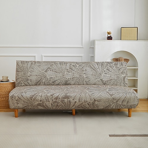 Bedruckter Futonbezug, Stretch-Sofa- und Bettüberzug in den Größen S/M/L, armlose Couch- und Zweisitzer-Schutzbezüge mit elastischem Saum für Wohn- und Schlafzimmermöbel