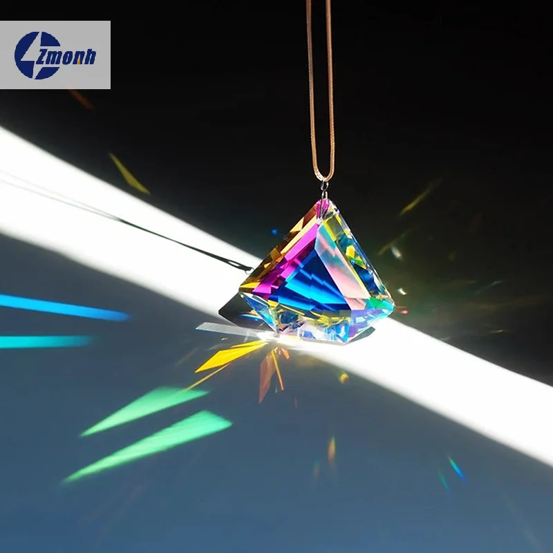 New！Crystals Wind Chime Prism Sun Catchers Handmade Jewellery Garden Hanging Pendant Rainbow Chaser Ornament Window Garden Decor