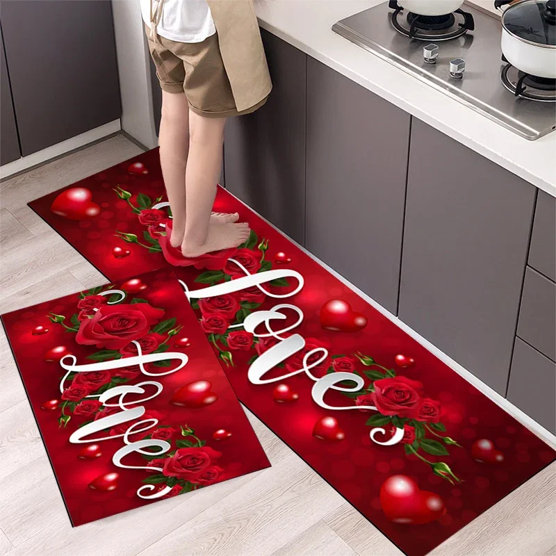 Kitchen Mat Carpet for Floor Home Entrance Doormat Bedroom Living Room Decor Bedside Rug Hallway Balcony Bathroom Anti-Slip Mat