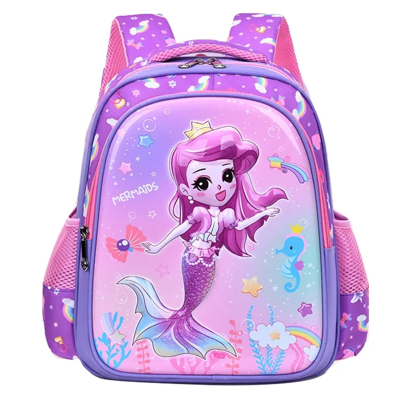 Sac à dos pour enfants, sac à dos pour filles de l'école primaire, sacs à dos pour la maternelle, sacs à dos pour enfants avec motif de sirène 3D, sac à dos d'école pour enfants