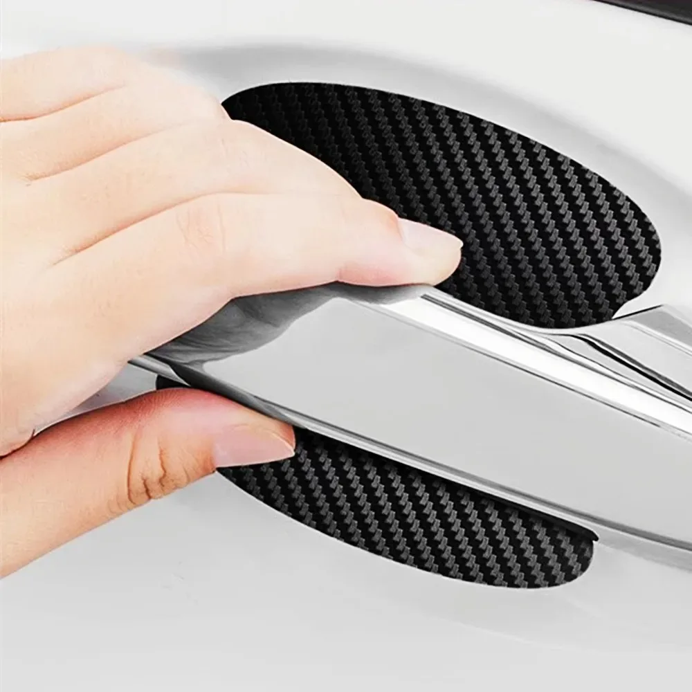 Autotürgriff-Abdeckung zum Abziehen und Aufkleben - 3D-Carbonfaser 4-teiliges Set, Werkzeuglose Installation in 60 Sekunden für alle Marken und Modelle Image