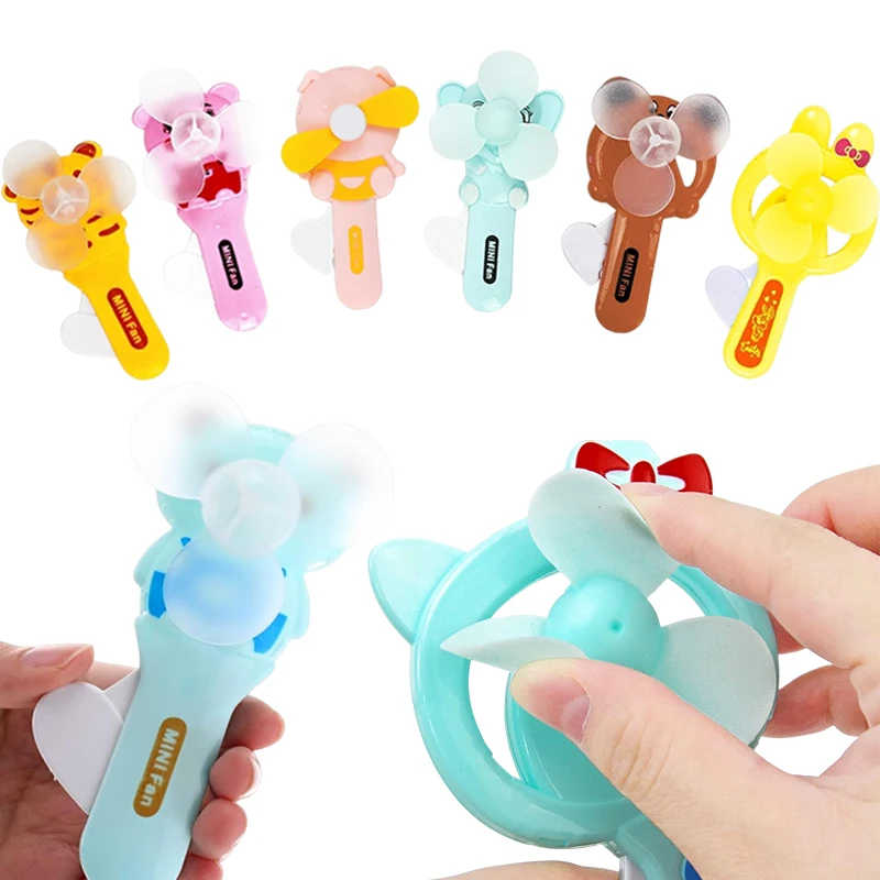 3/6/9 Stück Sommer-Mini-Handfächer, Cartoon-Motiv, niedlich, für Geburtstag, Hochzeit, Party, Gastgeschenk, Souvenir, Geschenk zum Schulanfang, tragbar, TMZ Image