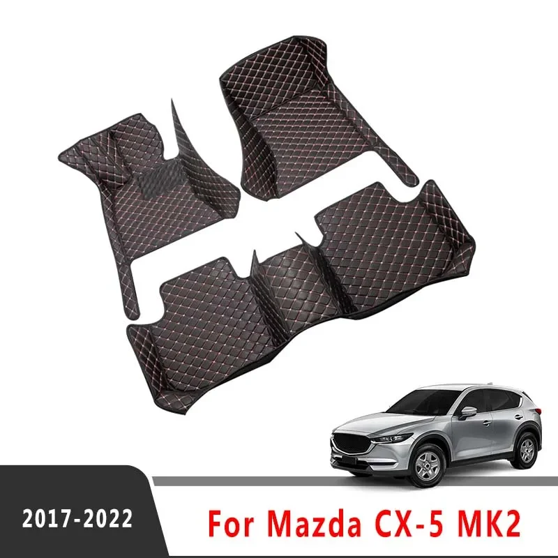 Auto Fußmatten Stamm Teppich Für Mazda CX-5 CX5 CX5 MK2 2024 2023 2022 2021 2020 2019 2018 2017 Innen teile Wasserdichte Abdeckungen Image